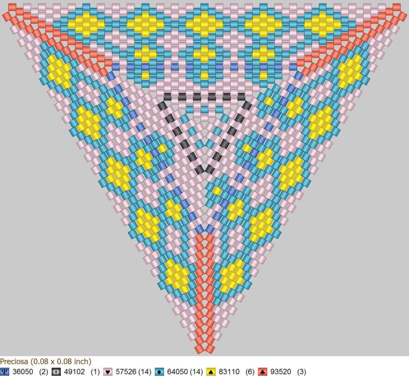 Peyote Triangle design pattern created in PeyoteCreator software