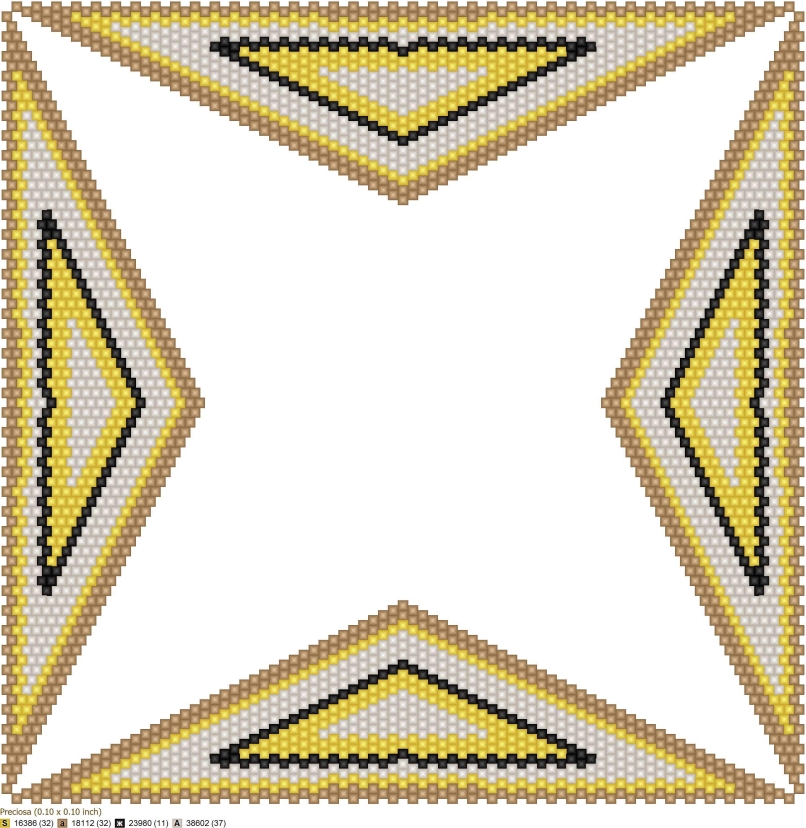 Wrapped Square design pattern created in PeyoteCreator software