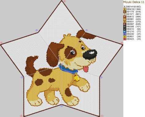 Free pattern 'Dog' created in PeyoteCreator software