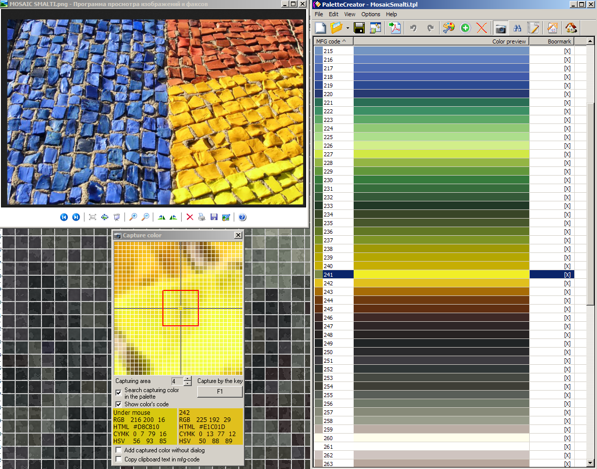Make palette based on a photo in TileMosaicDesigner software